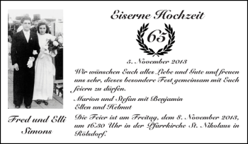 Glückwunschanzeige von Eiserne  von Super Sonntag / Super Mittwoch