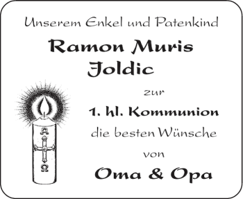 Glückwunschanzeige von Ramon Muris Joldic von Aachener Zeitung / Aachener Nachrichten