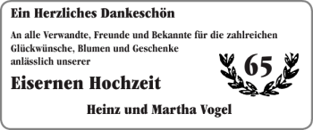 Glückwunschanzeige von Eisernen  von Super Sonntag / Super Mittwoch