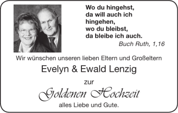 Glückwunschanzeige von Evelyn Ewald Lenzig von Super Sonntag / Super Mittwoch