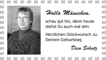 Glückwunschanzeige von Mäuschen  von Super Sonntag / Super Mittwoch