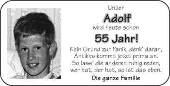 Glückwunschanzeige von Adolf Adolf J ahr von Super Sonntag / Super Mittwoch