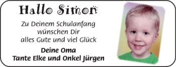 Glückwunschanzeige von Simon  von Super Sonntag / Super Mittwoch