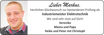 Glückwunschanzeige von Markus  von Super Sonntag / Super Mittwoch
