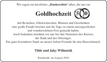 Glückwunschanzeige von Goldhochzeit  von Super Sonntag / Super Mittwoch