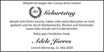 Glückwunschanzeige von Adele Jörres von Super Sonntag / Super Mittwoch