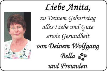 Glückwunschanzeige von Anita  von Aachener Zeitung / Aachener Nachrichten