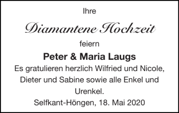 Glückwunschanzeige von Diamantene  von Super Sonntag / Super Mittwoch