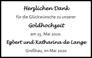 Glückwunschanzeige von Goldhochzeit  von Super Sonntag / Super Mittwoch