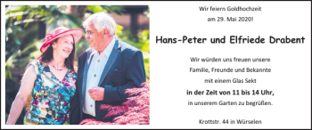 Glückwunschanzeige von Hans-Peter und Elfriede Drabent von Super Sonntag / Super Mittwoch