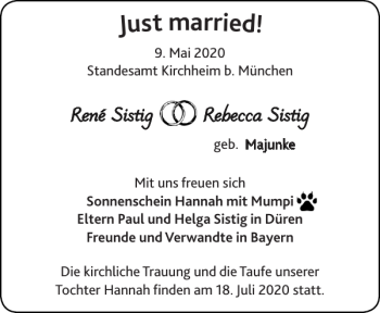 Glückwunschanzeige von Just m rie von Aachener Zeitung / Aachener Nachrichten