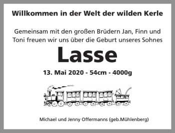 Glückwunschanzeige von Lasse  von Super Sonntag / Super Mittwoch