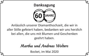 Glückwunschanzeige von Martha und Andreas Wolters von Super Sonntag / Super Mittwoch