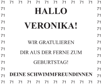 Glückwunschanzeige von VERONIKA  von Aachener Zeitung / Aachener Nachrichten