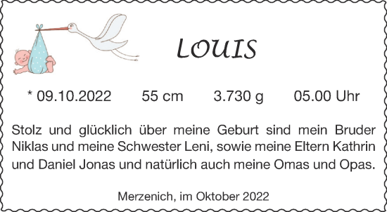 Glückwunschanzeige von Louis  von Aachener Zeitung / Aachener Nachrichten