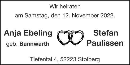 Glückwunschanzeige von Anja und Stefan  von Zeitung am Sonntag