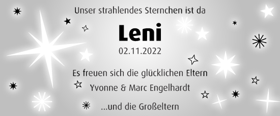 Glückwunschanzeige von Leni  von Zeitung am Sonntag