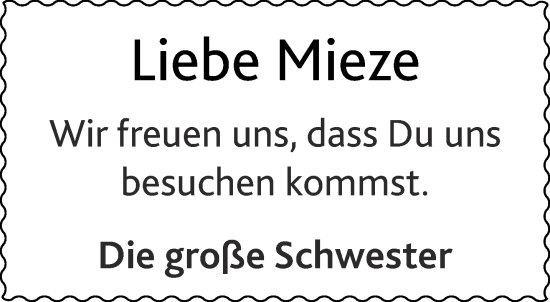 Glückwunschanzeige von Mieze  von Aachener Zeitung / Aachener Nachrichten