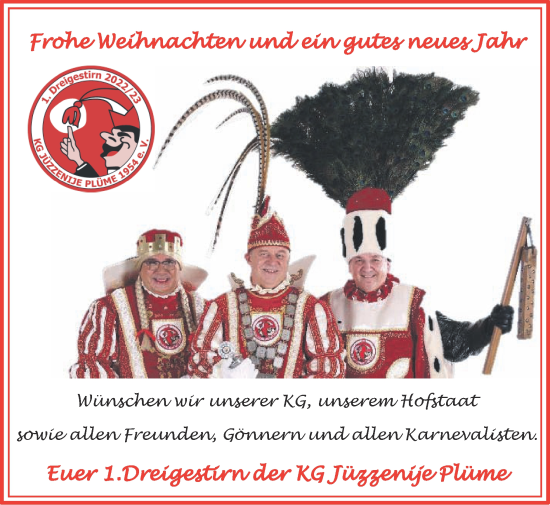 Glückwunschanzeige von Frohe Weihnachten und ein gutes neues Jahr  von Zeitung am Sonntag