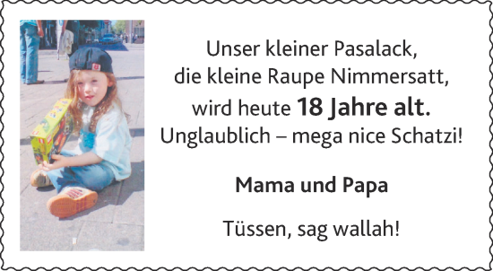 Glückwunschanzeige von Pasalack  von Aachener Zeitung / Aachener Nachrichten