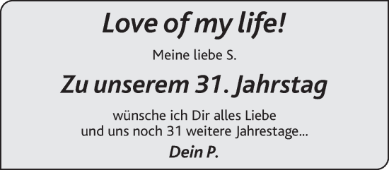 Glückwunschanzeige von S.  von Aachener Zeitung / Aachener Nachrichten