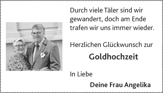 Glückwunschanzeige von Angelika  von Zeitung am Sonntag