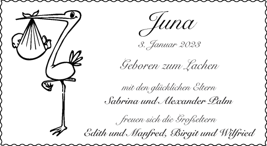 Glückwunschanzeige von Juna Palm von Aachener Zeitung / Aachener Nachrichten