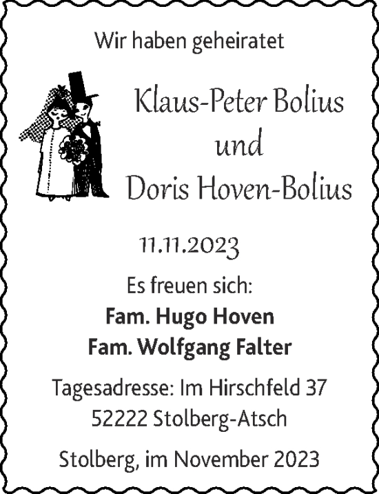 Glückwunschanzeige von Klaus-Peter und Doris  von Zeitung am Sonntag