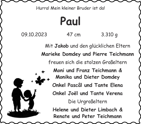 Glückwunschanzeige von Paul  von Aachener Zeitung