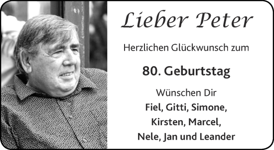 Glückwunschanzeige von Peter  von Aachener Zeitung
