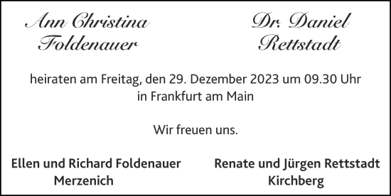 Glückwunschanzeige von Ann Christina und Daniel  von Zeitung am Sonntag