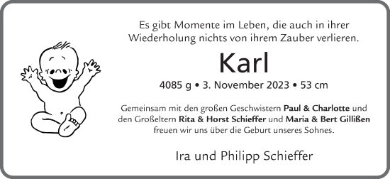 Glückwunschanzeige von Karl  von Zeitung am Sonntag