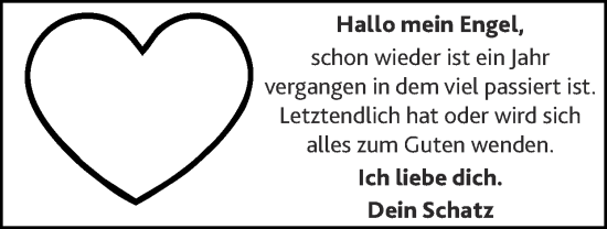 Glückwunschanzeige von Engel  von Zeitung am Sonntag