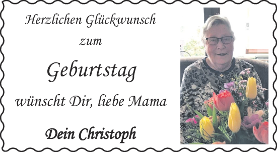 Glückwunschanzeige von Herzlichen Glückwunsch  von Aachener Zeitung / Aachener Nachrichten