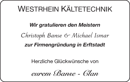 Glückwunschanzeige von Christoph und Michael  von Zeitung am Sonntag