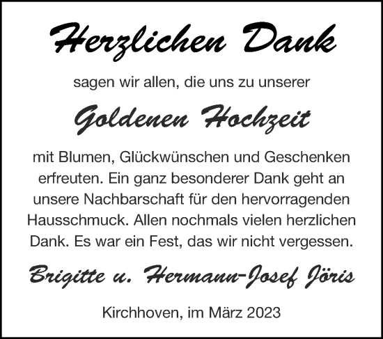 Glückwunschanzeige von Danksagung  Goldene Hochzeit von Zeitung am Sonntag