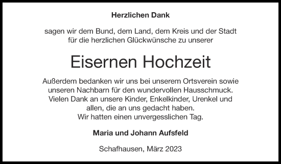 Glückwunschanzeige von   von Zeitung am Sonntag