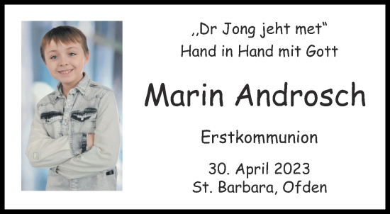 Glückwunschanzeige von Marin Androsch von Aachener Zeitung