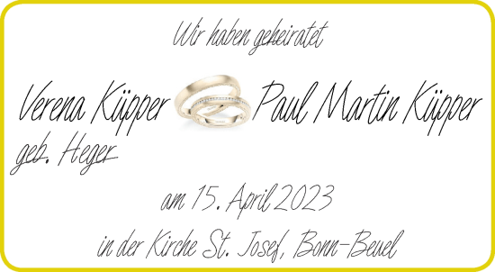Glückwunschanzeige von Verena und Paul Martin Küpper von Aachener Zeitung