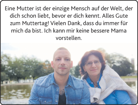 Glückwunschanzeige von Eine Mutter  von Zeitung am Sonntag