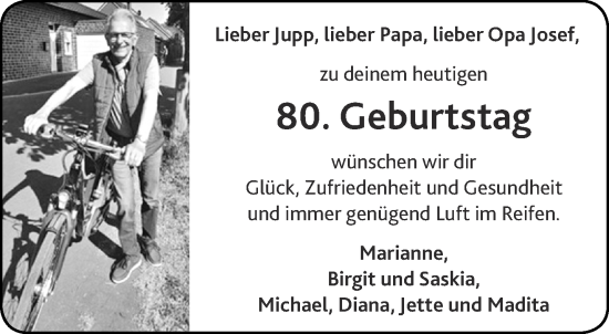 Glückwunschanzeige von 80. Geburtstag  von Aachener Zeitung