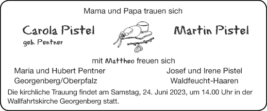 Glückwunschanzeige von Carola und Martin Pistel von Zeitung am Sonntag