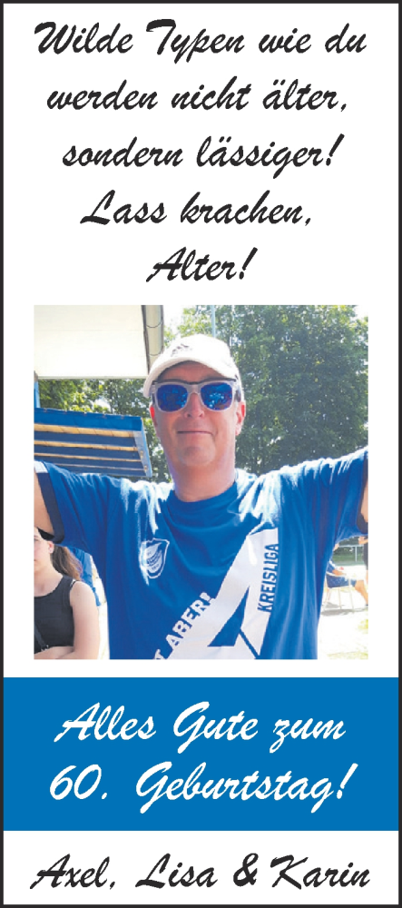 Glückwunschanzeige von Lass krachen  von Aachener Zeitung