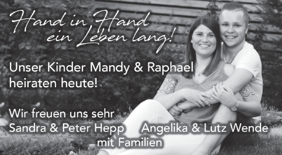 Glückwunschanzeige von Mandy und Raphael  von Aachener Zeitung
