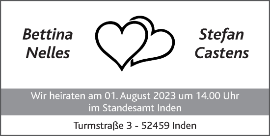 Glückwunschanzeige von Bettina und Stefan  von Zeitung am Sonntag