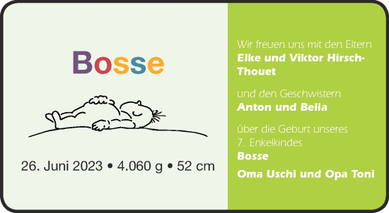 Glückwunschanzeige von Bosse  von Aachener Zeitung