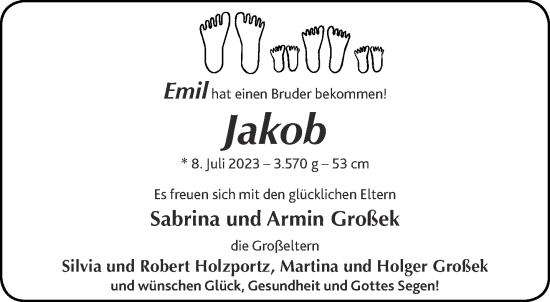 Glückwunschanzeige von Jakob  von Aachener Zeitung
