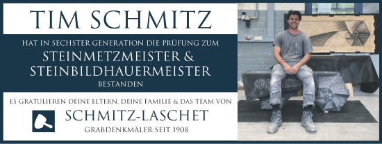 Glückwunschanzeige von Tim Schmitz von Zeitung am Sonntag