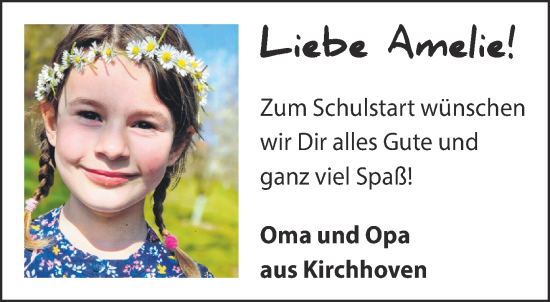 Glückwunschanzeige von Amelie  von Aachener Zeitung