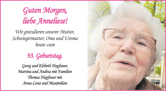 Glückwunschanzeige von Anneliese  von Aachener Zeitung